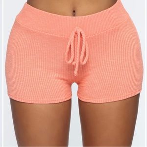 NWT!! Fashion Nova Wanderlust shorts Light Orange Size Medium